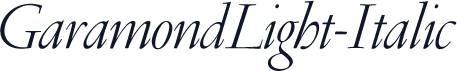 GaramondLight-Italic