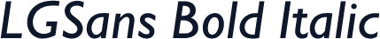 LGSans Bold Italic