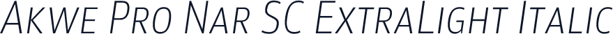 Akwe Pro Nar SC ExtraLight Italic