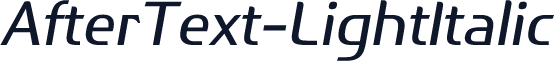 AfterText-LightItalic