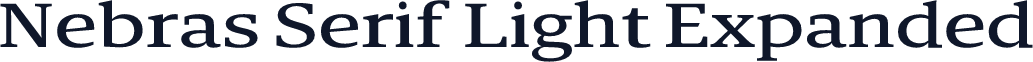 Nebras Serif Light Expanded