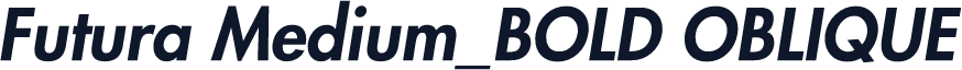Futura Medium_BOLD OBLIQUE