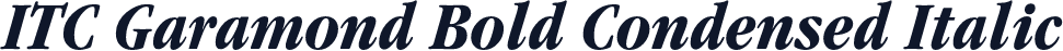 ITC Garamond Bold Condensed Italic