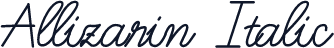 Allizarin Italic