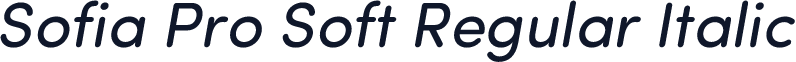 Sofia Pro Soft Regular Italic