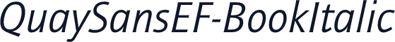 QuaySansEF-BookItalic