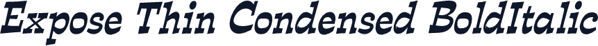 Expose Thin Condensed BoldItalic