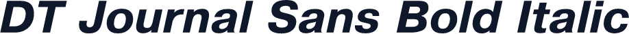 DT Journal Sans Bold Italic