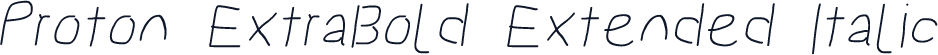 Proton ExtraBold Extended Italic