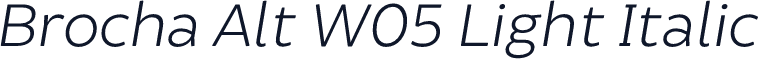 Brocha Alt W05 Light Italic