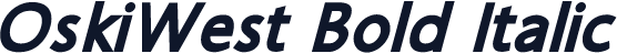 OskiWest Bold Italic