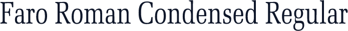 Faro Roman Condensed Regular