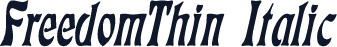 FreedomThin  Italic
