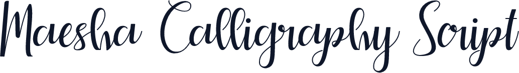 Maesha Calligraphy Script