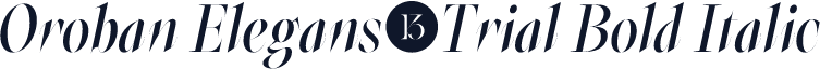 Oroban Elegans-Trial Bold Italic