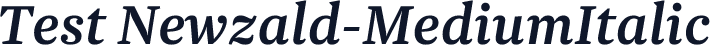 Test Newzald-MediumItalic