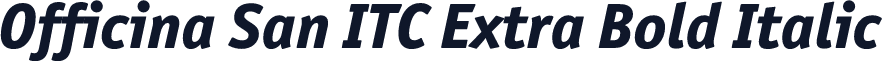 Officina San ITC Extra Bold Italic