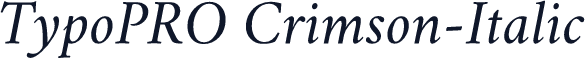 TypoPRO Crimson-Italic