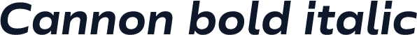 Cannon bold italic
