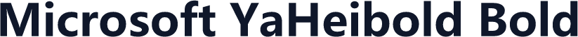 Microsoft YaHeibold Bold