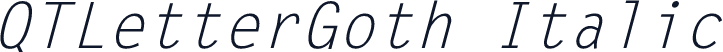 QTLetterGoth Italic