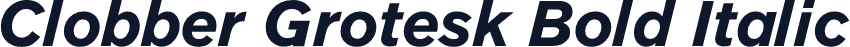 Clobber Grotesk Bold Italic