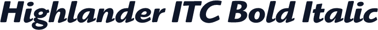 Highlander ITC Bold Italic
