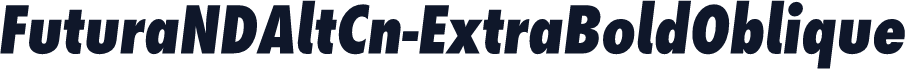 ☞FuturaNDAltCn-ExtraBoldOblique