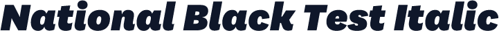 National Black Test Italic