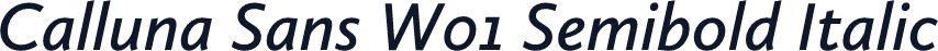 Calluna Sans W01 Semibold Italic