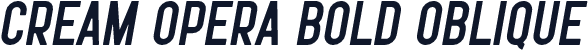 Cream Opera Bold Oblique