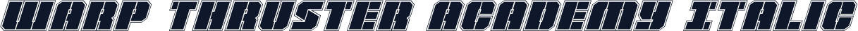 Warp Thruster Academy Italic
