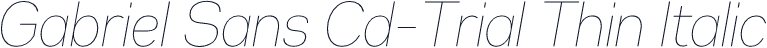 Gabriel Sans Cd-Trial Thin Italic