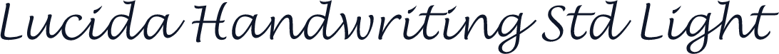 Lucida Handwriting Std Light