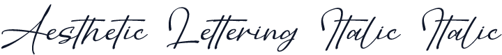 Aesthetic Lettering Italic Italic
