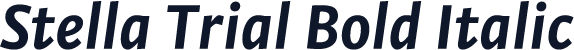 Stella Trial Bold Italic