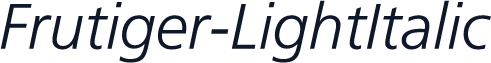 Frutiger-LightItalic