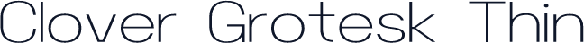 Clover Grotesk Thin