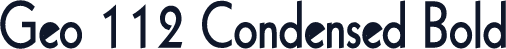 Geo 112 Condensed Bold