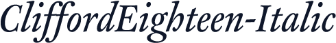 CliffordEighteen-Italic