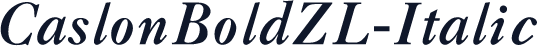 CaslonBoldZL-Italic