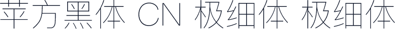 苹方黑体 CN 极细体 极细体
