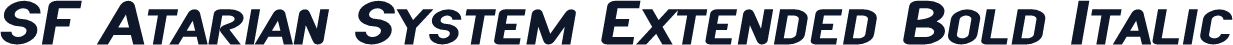 SF Atarian System Extended Bold Italic