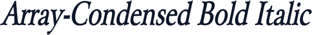 Array-Condensed Bold Italic