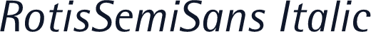 RotisSemiSans Italic