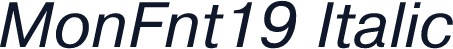 MonFnt19 Italic