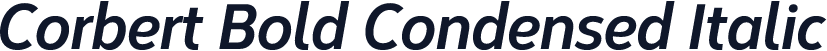Corbert Bold Condensed Italic