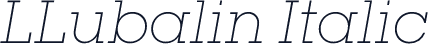 LLubalin Italic