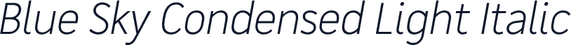 Blue Sky Condensed Light Italic