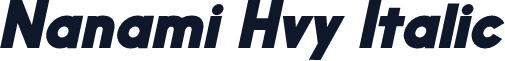 Nanami Hvy Italic
